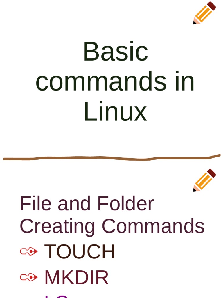 Basic commands in linux pdf filename computer file