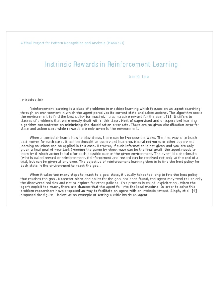 Rewards in Reinforcement Learning | PDF | Computational Neuroscience ...