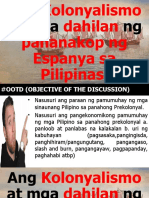 LESSON 1 - 2nd Q - Ang Kolonyalismo at Mga Dahilan NG Pananakop NG Espanya Sa Pilipinas.