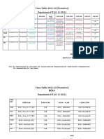 Dept of IT Time Table 2021-22 Morning