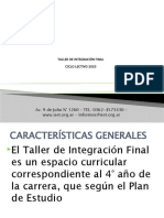 Caracteristicas Taller