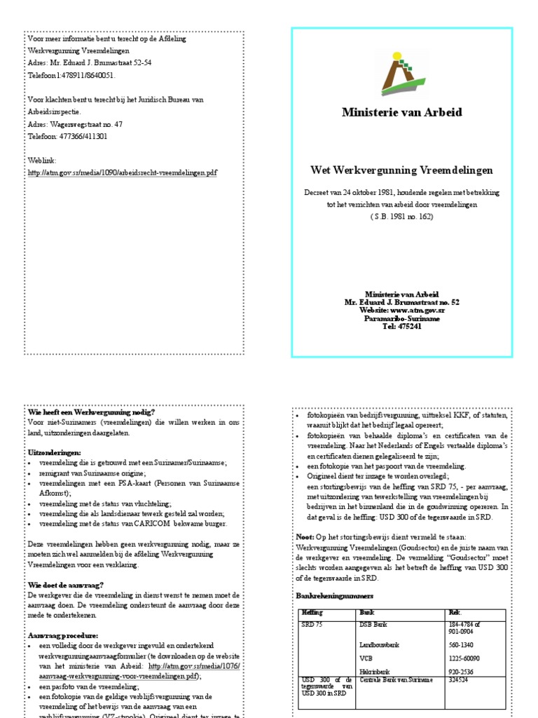 Werkvergunning Vreemdelingen PDF | PDF