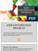 Kids Conversation Program - Teachers' Meeting