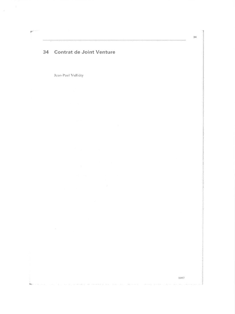 Contrat de Joint Venture  PDF