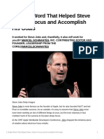 How Steve Jobs' Focus Led to Success