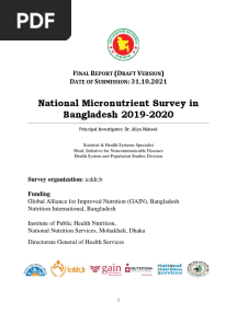 Micronutrient Survey 2019-20
