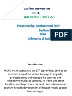 IRCTC Annual Report key highlights