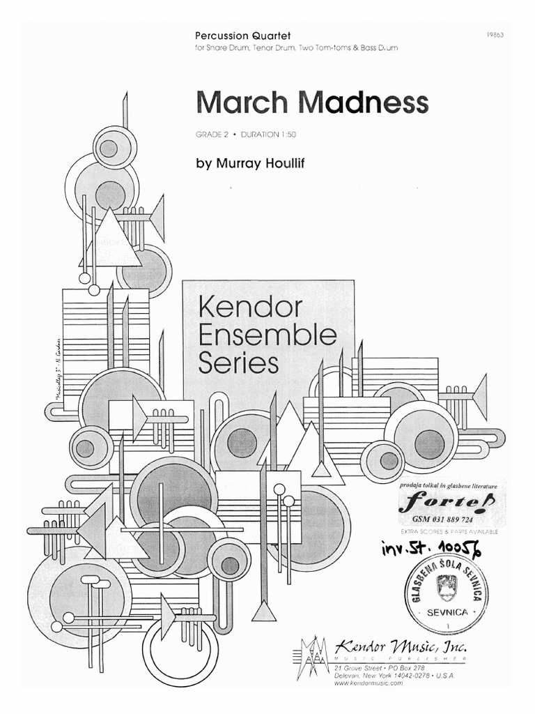 March Madness - Percussion | PDF | Rhythm And Meter | Elements Of Music