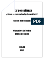 Acto y Enseñanza (Tesina) G. Domenicucci - 2016