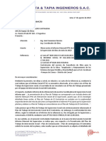 Carta N° 044-2022-ATINSACJS Observación al Informe Mensual N°01 de Intervención Social de la Supervisión de Obra de Julio de 2022