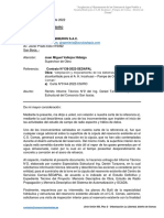Carta Remitimos Informe Técnico #2 Del Ing Daniel Tarazona - Verificación Estructuras Reservorio CS Comas