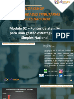 Material de Apoio. Módulo 02. Workshop Oportunidades Tributárias SIMPLES NACIONAL