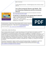 A Method To Characterize The Greenness of Solvents Used in Pharmaceutical Manufacture