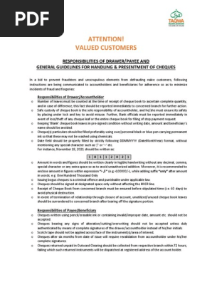 Cheque Writing Guidelines