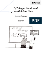 Chapter 6/7-Logarithmic and Exponential Functions: Lesson Package