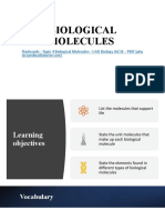 Biological Molecules Lesson 1