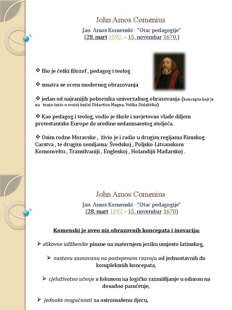 John Amos ComeniusPrezentacija PDF