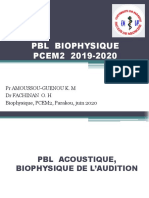 PBL Biophysique Acoustique Et Optique