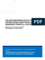 Cuadernillo - Taller Psicoeducativo - Regulación Emocional Ante Situaciones de Examen