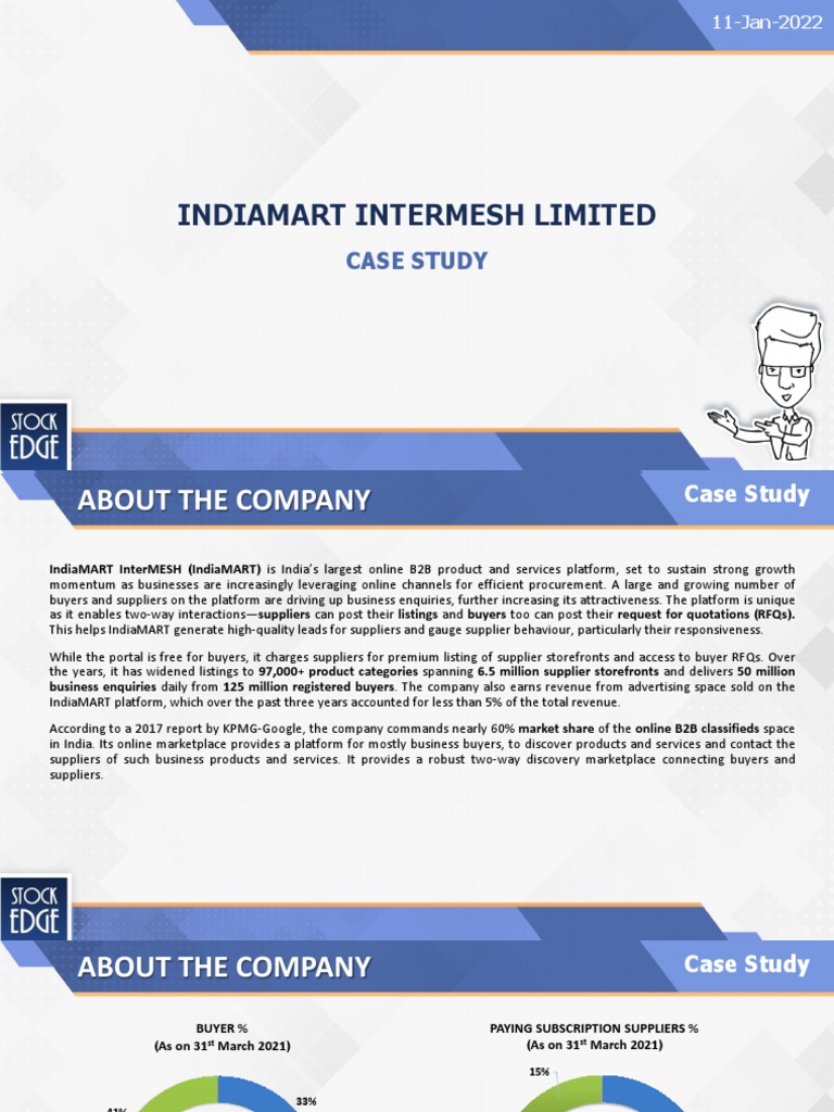 IndiaMART InterMESH Case Study Insights | PDF | Stocks | Investing