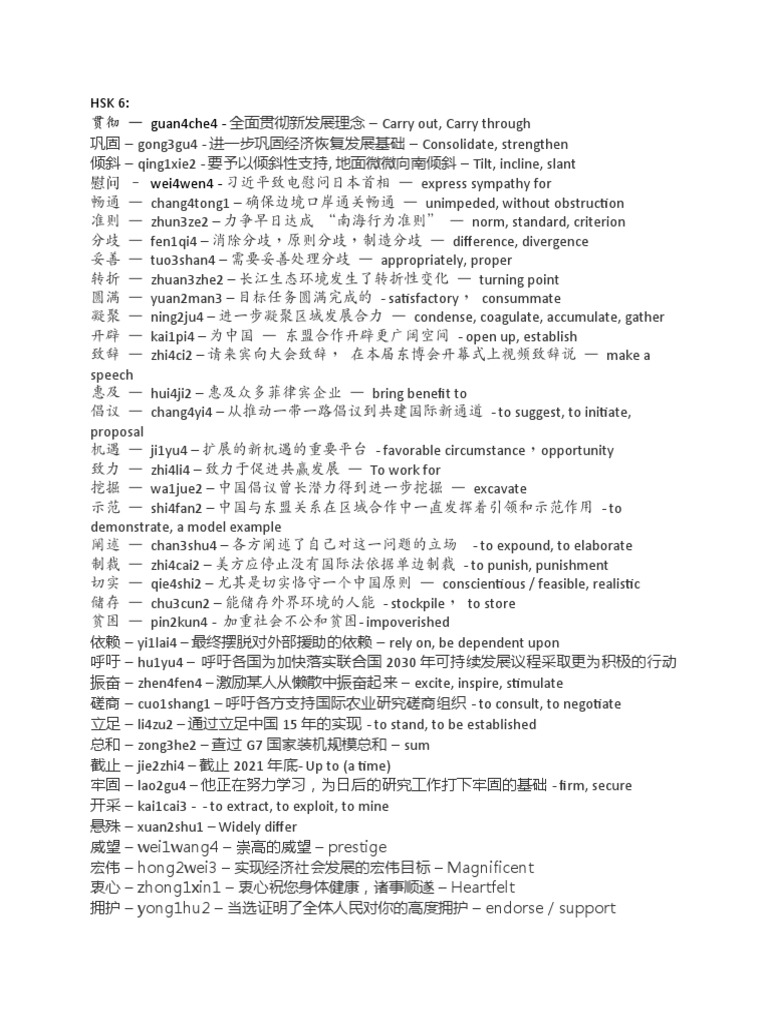 HSK Chinese English Dictionary With Examples PDF