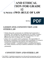 GRADE 12 LESSON ON CONSTITUTION, RULE OF LAW AND CONFLICT RESOLUTION
