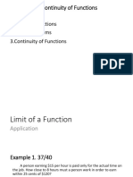 B. 1.limits of Functions 2.limits Theorems 3.continuity of Functions