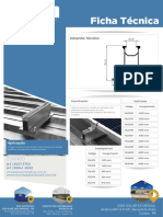 Ficha técnica para perfil linear de alumínio para telhados