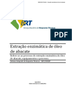 Extração enzimática de óleo de abacate: processo e equipamentos