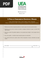 PROVA HUMANAS UEA 2010-2011