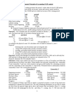 Assignments For All Chapters Principle of Accounting II