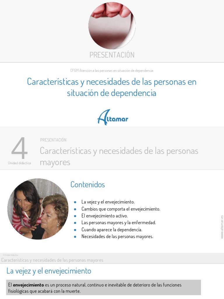 Necesidades de las Personas Mayores | PDF | Envejecimiento | Vejez