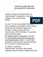 Government Invests To Create Jobs and Support Economic Growth For Lakeshore Manufacturer