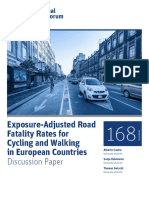 Exposure Adjusted Road Fatality Rates Cycling Walking Europe