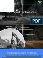 Escavações Subterrâneas: Processos e Técnicas