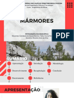 Mármores - Petrografia Macroscópica - Talita Souza Carolayne Martins