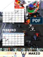 Calendario F1 2022 con cumpleaños pilotos