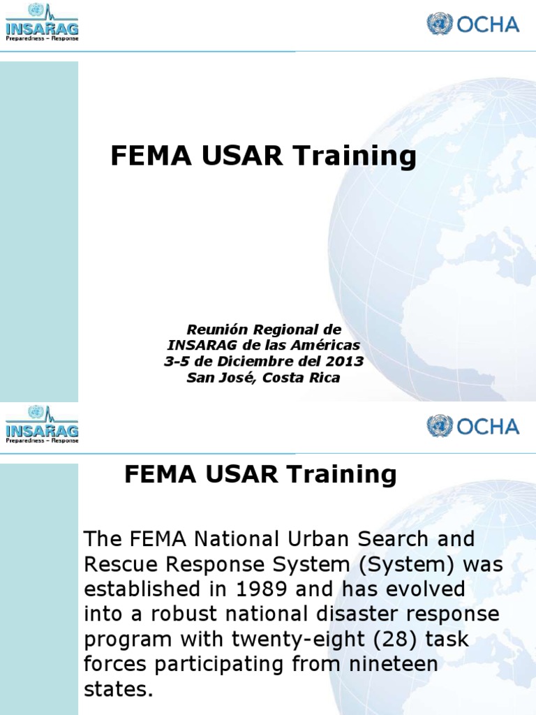FEMA USAR Training Overview and Standards | PDF | Federal Emergency ...