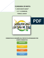 Formatos de Codiseño Del Proyecto Integrador Por Campo Formativo