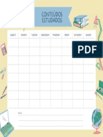 Colorful Illustrated Study Planner A3 Poster