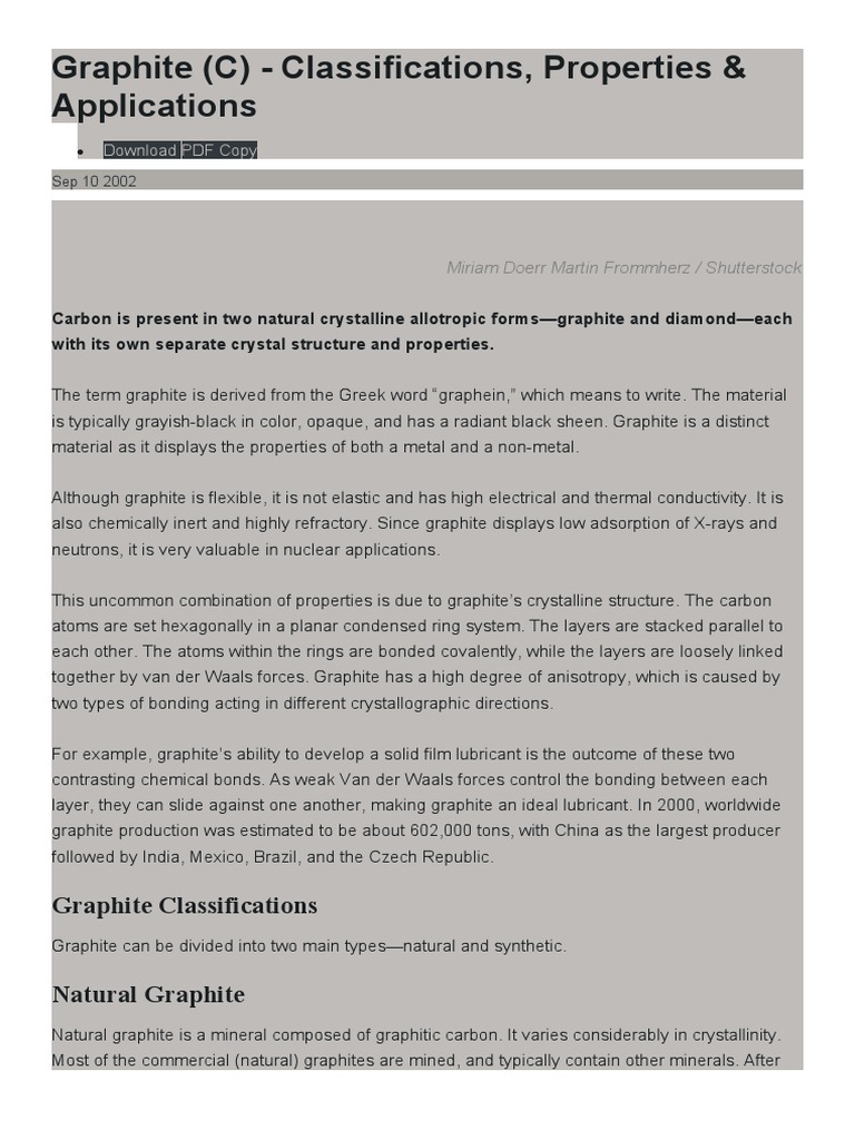 Graphite | PDF | Graphite | Rock (Geology)