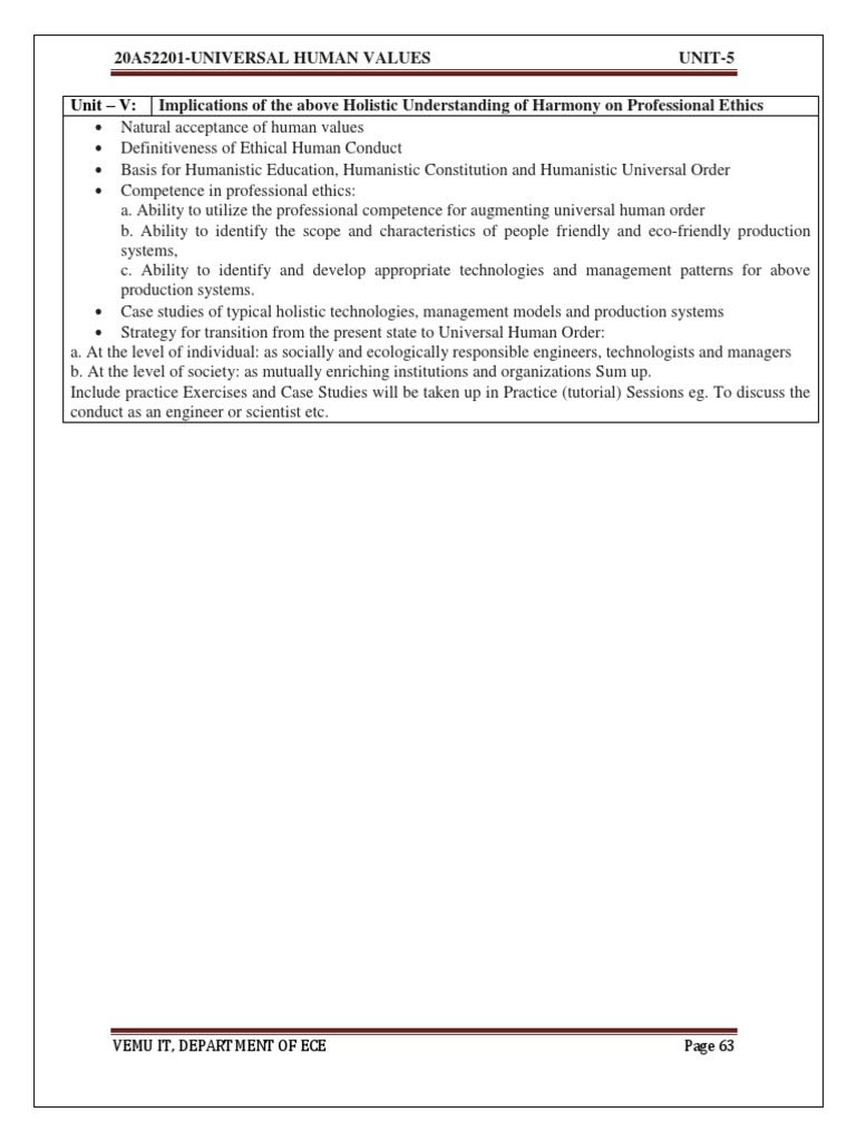 UHV Unit-5 Lecture Notes | PDF | Climate Change | Economic Growth