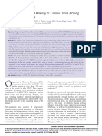 Original Research: Assessing Fear and Anxiety of Corona Virus Among Dental Practitioners