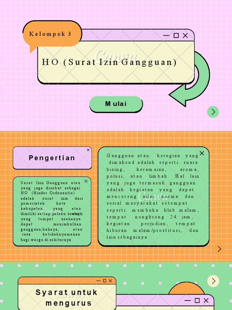 Kelompok 3 - Surat Izin Gangguan (HO): Panduan Lengkap tentang Syarat