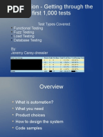 Automation - Getting Through The First 1,000 Tests