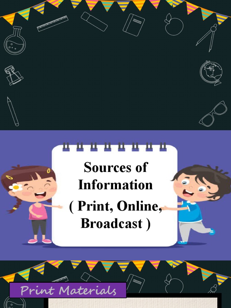 Sources of Information (Print, Online, Broadcast) PDF