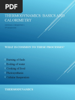 GC2 Thermodynamics and Calorimetry