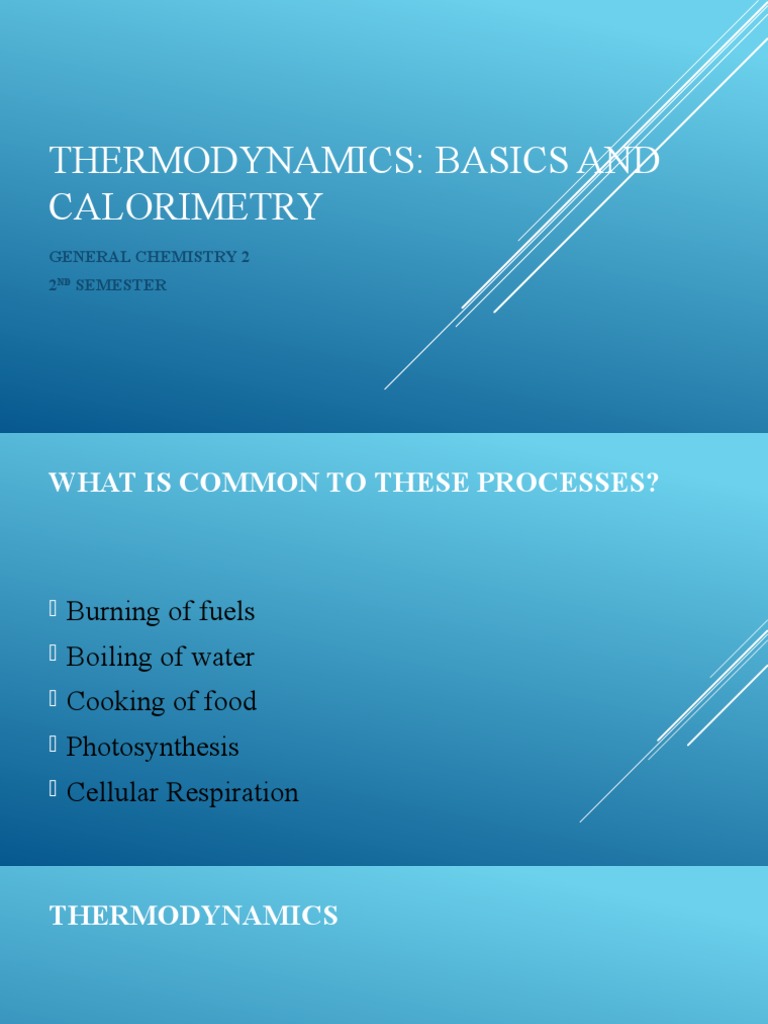 GC2 Thermodynamics and Calorimetry PDF Heat Calorimetry