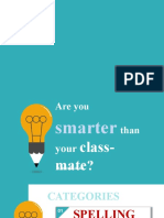 ARE YOU SMARTER THAN YOUR CLASSMATES Format
