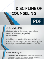 THE DISCIPLINE OF COUNSELING: A GUIDE TO ITS CORE VALUES AND PRINCIPLES